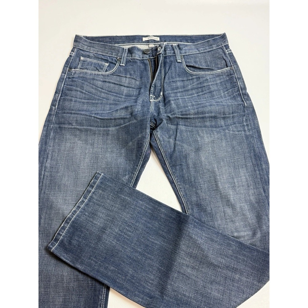 Postage Denim Mens 31 Handmade Jeans Dark Wash Contrast Stitch Made in USA - Picture 4 of 4